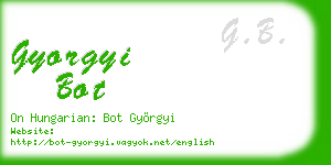 gyorgyi bot business card